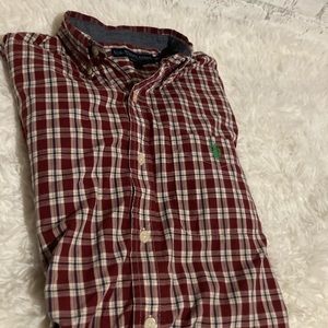 U.S. Polo Assn. red button down shirt